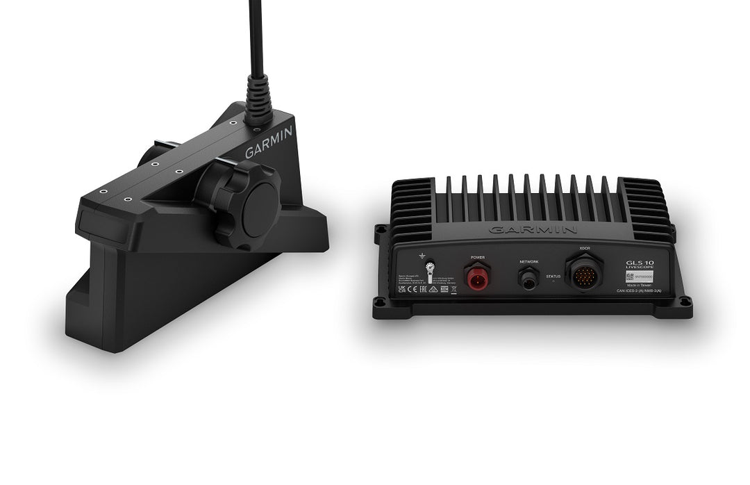 GARMIN PANOPTIX LIVESCOPE XR WITH LVS62 TRANSDUCER AND GLS 10 SONAR BLACK BOX