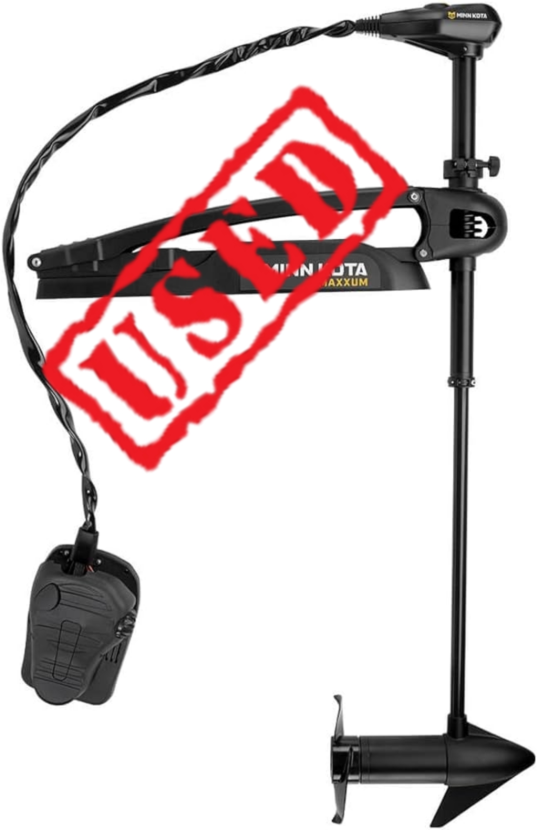 USED Minn Kota 24V 65Lb thrust bow mount trolling motor W/42″shaft and foot pedal