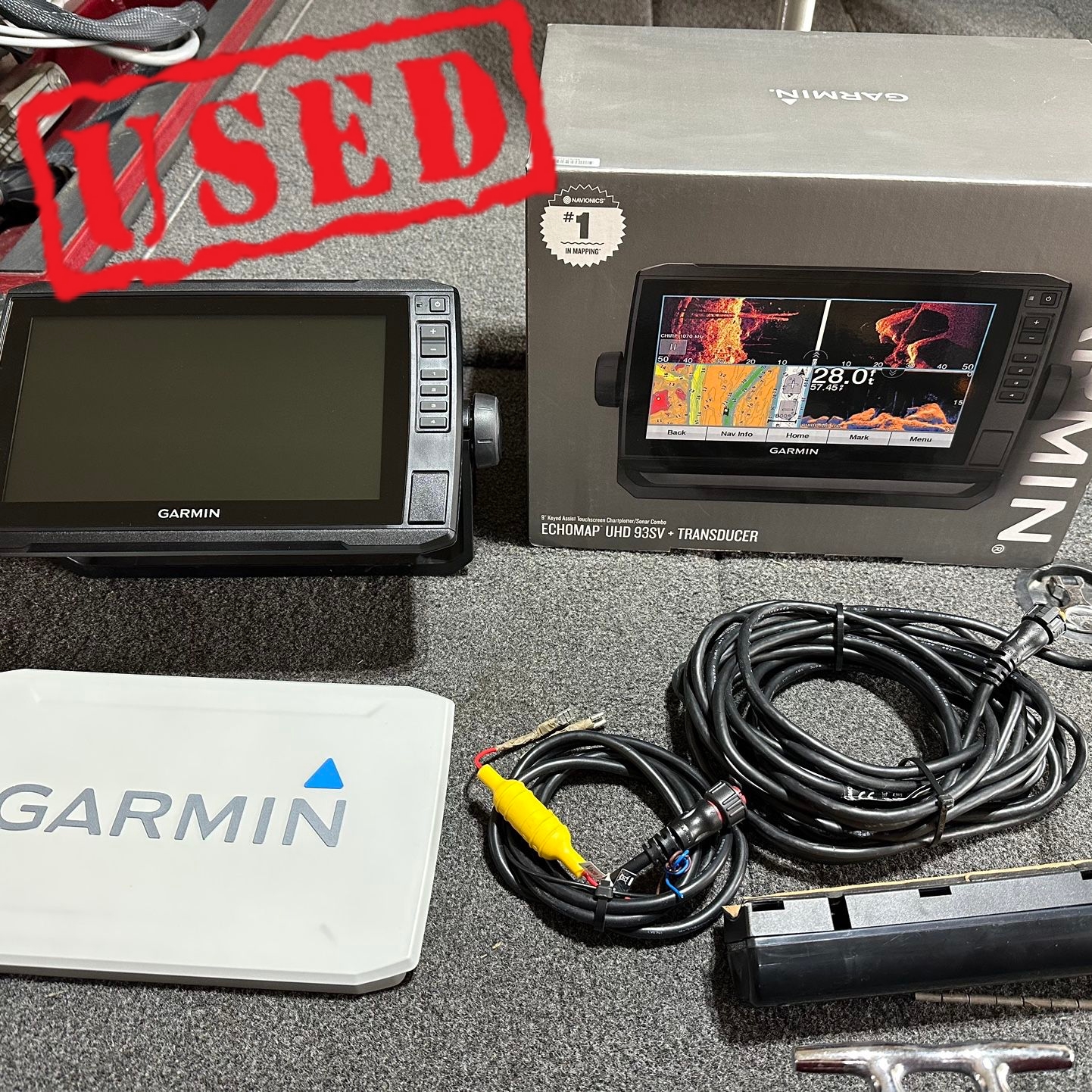 USED Garmin ECHOMAP UHD 93sv with GT56UHD-TM Transducer - Image 2