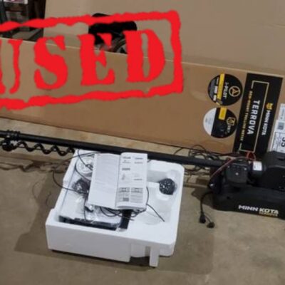 USED Minn Kota Terrova. Bow mounted,I-Pilot, Integrated GPS System, pre- installed. 12 Volt. 55lbs of thrust. 54inshaft.