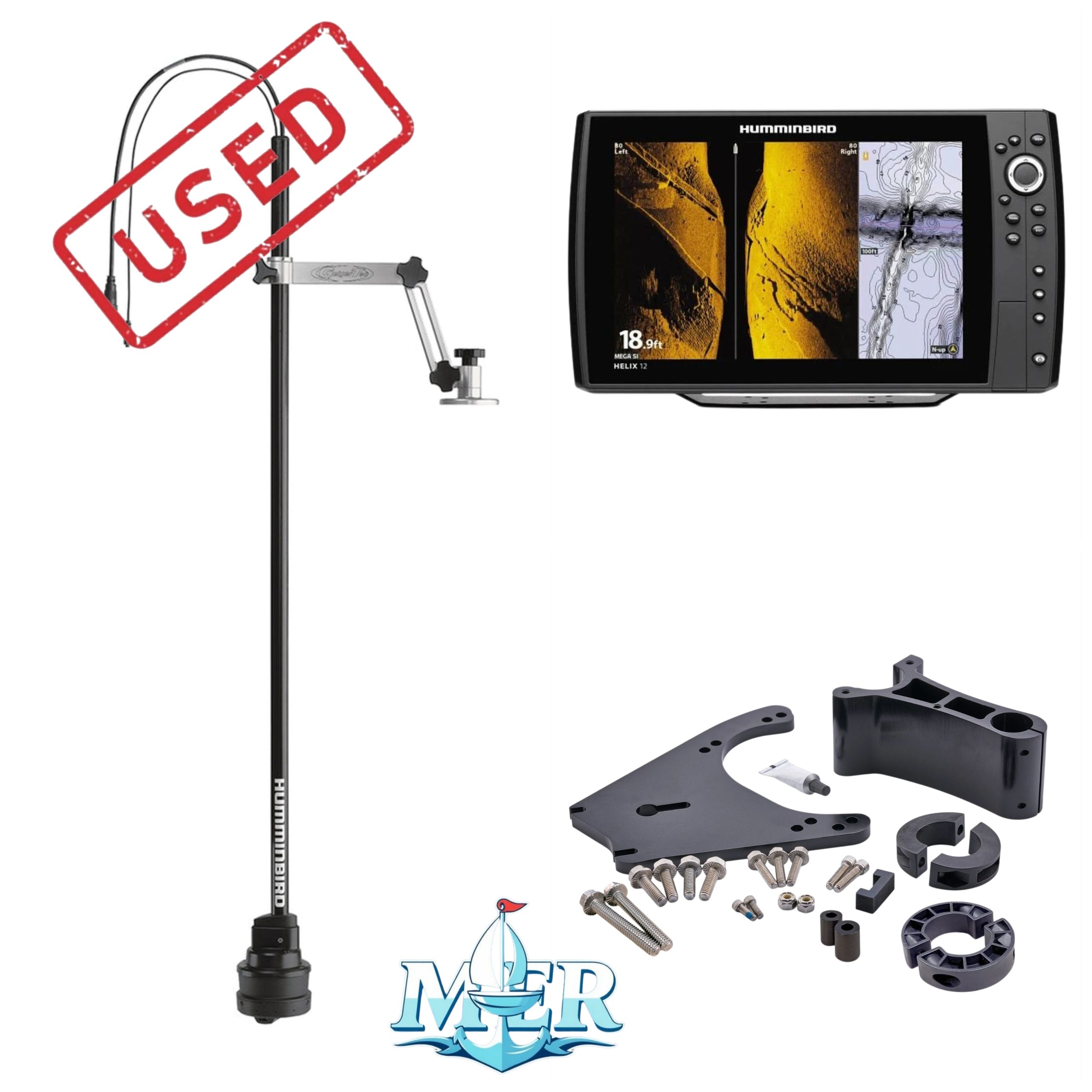 Used Complete Setup HUMMINBIRD HELIX 12 G2N with 360 Imaging for ULTREX