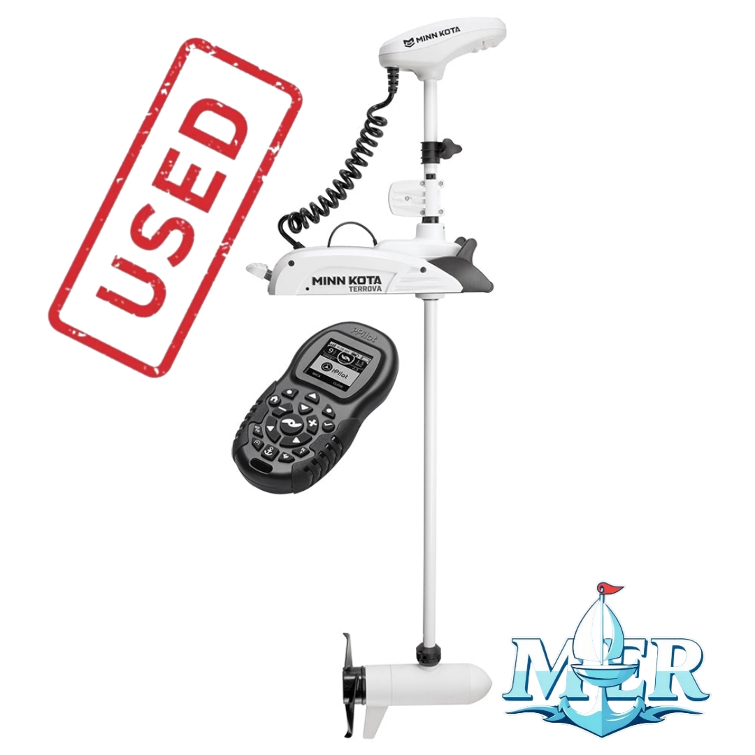 Used Minn Kota Riptide Terrova Trolling Motor I-Pilot GPS 12v 55lb – 54″ Shaft