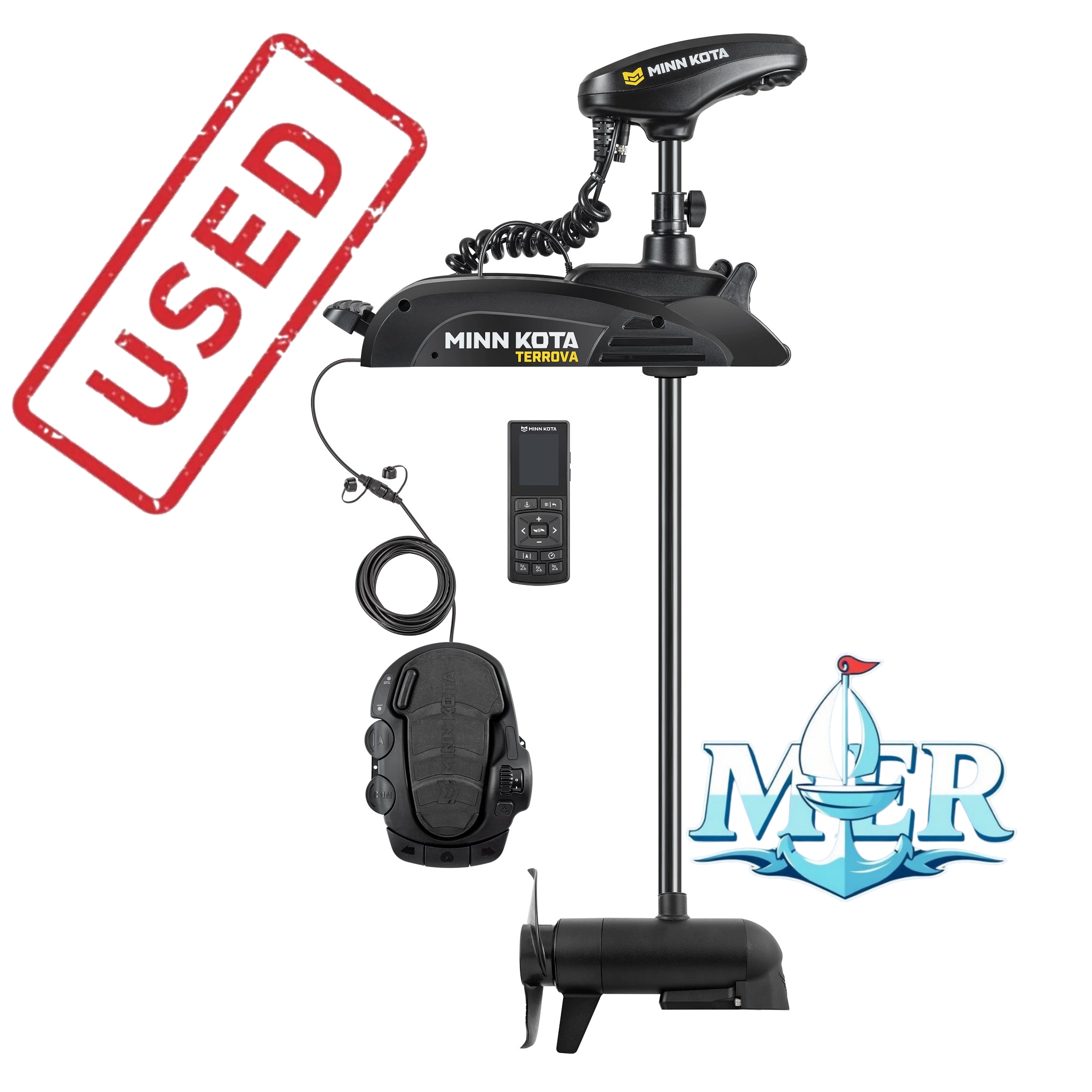 USED MINN KOTA TERROVA QUEST, MSI, 90/115 LBS, 24V/36V