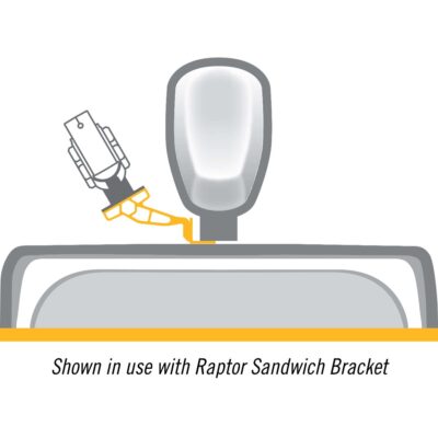 Raptor Jack Plate Adapter Bracket – Starboard, 4″, Black 1810360